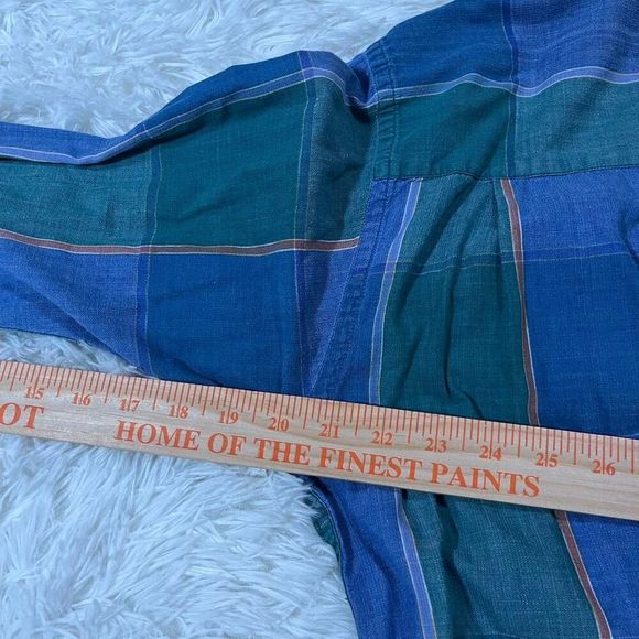 Colours by Alexander Julian blue and green plaid button-up shirt Size L‎ - Picture 3 of 8